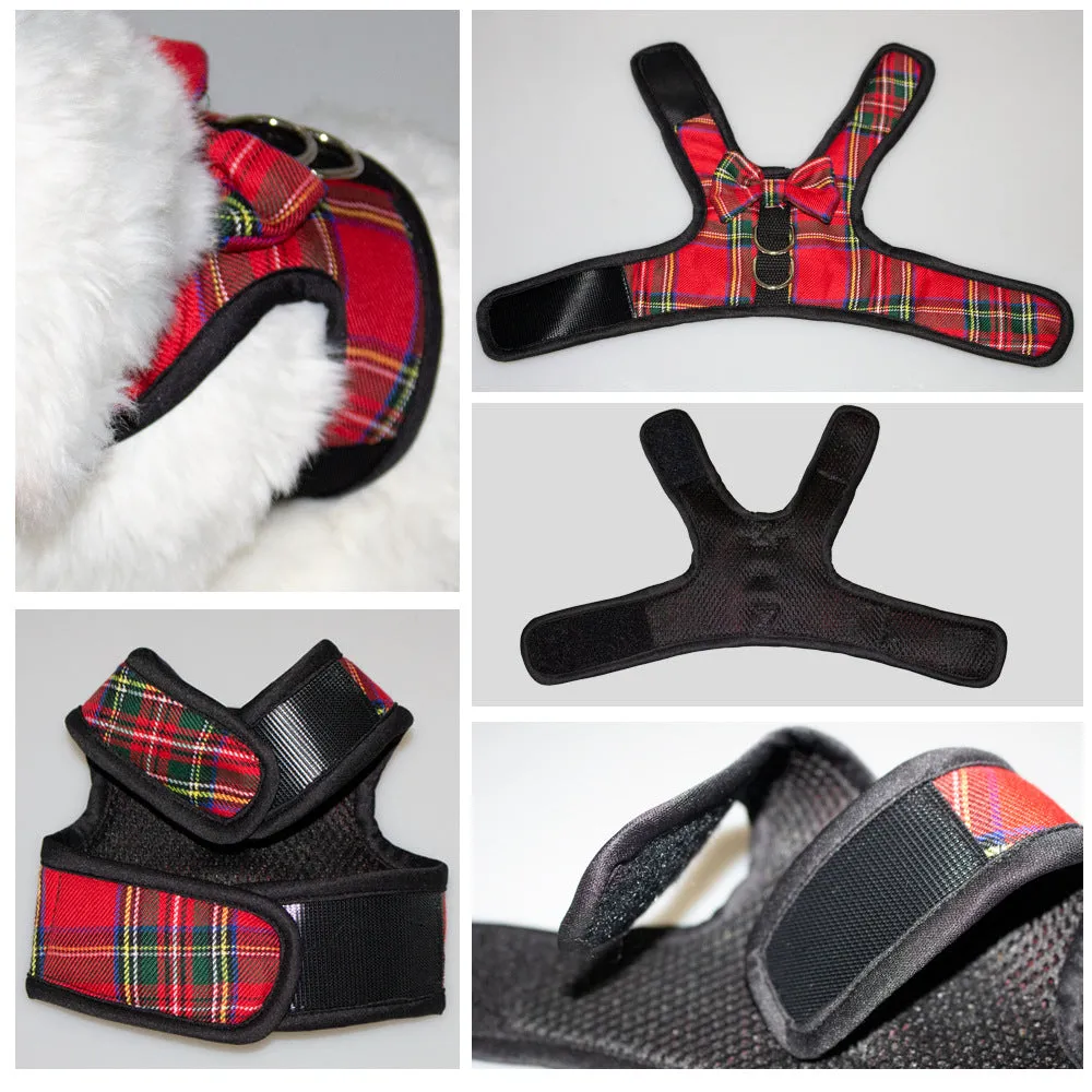 Pet Clothes Plaid Dog Breathable Velcro Vest