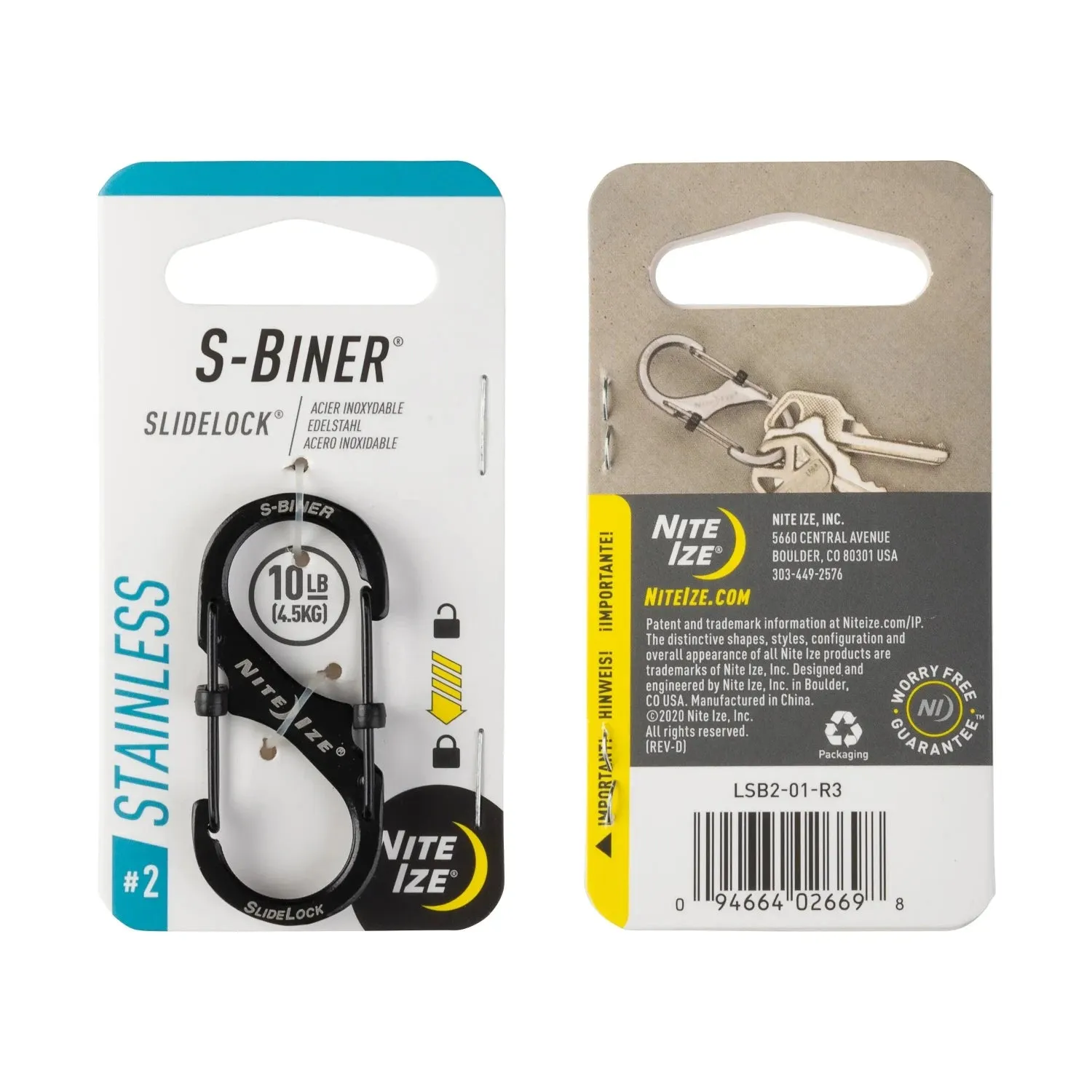 S-Biner® SlideLock® Stainless Steel