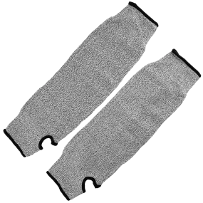 Set of 2 Gray Cut Resistant 18" Sleeves For Cat Protection