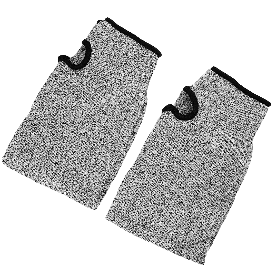 Set of 2 Gray Cut Resistant 18" Sleeves For Cat Protection