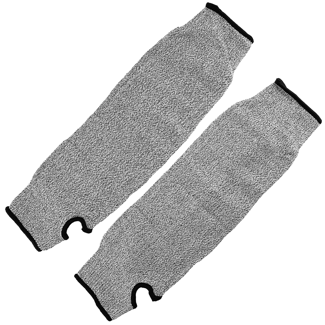 Set of 2 Gray Cut Resistant 18" Sleeves For Cat Protection