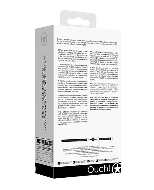 Shots Ouch Diamond Breathable Ball Gag