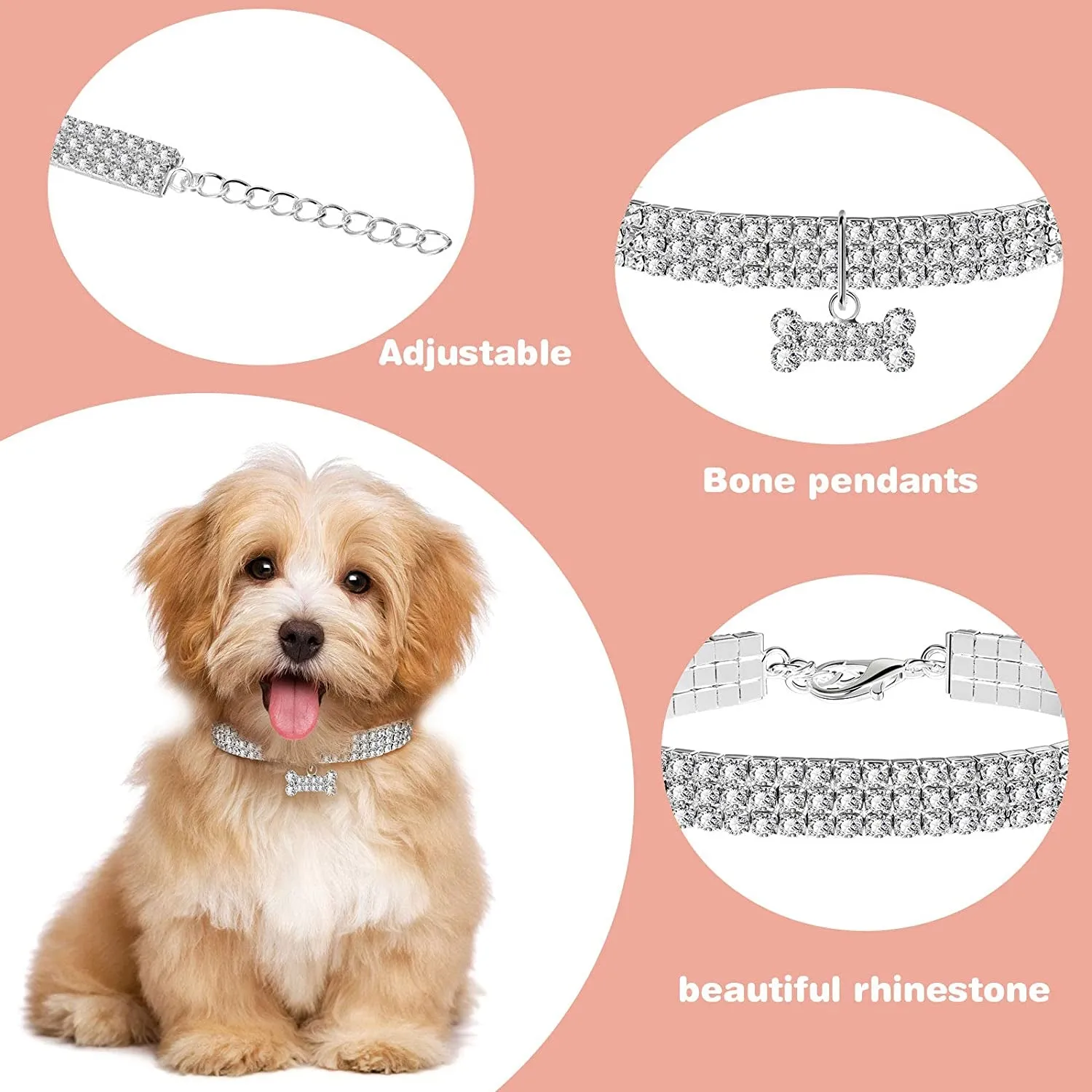 Sparkling Pet Bling Collars - 3 Piece Set