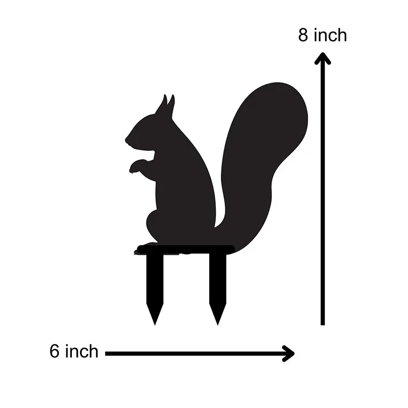 Squirrel Nibble Garden Stake - Set Of Three