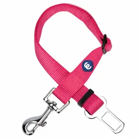 Universal Nylon Adjustable Safety Dog Seat Belt for Puppy S M L Girl Dogs, Pink/Red