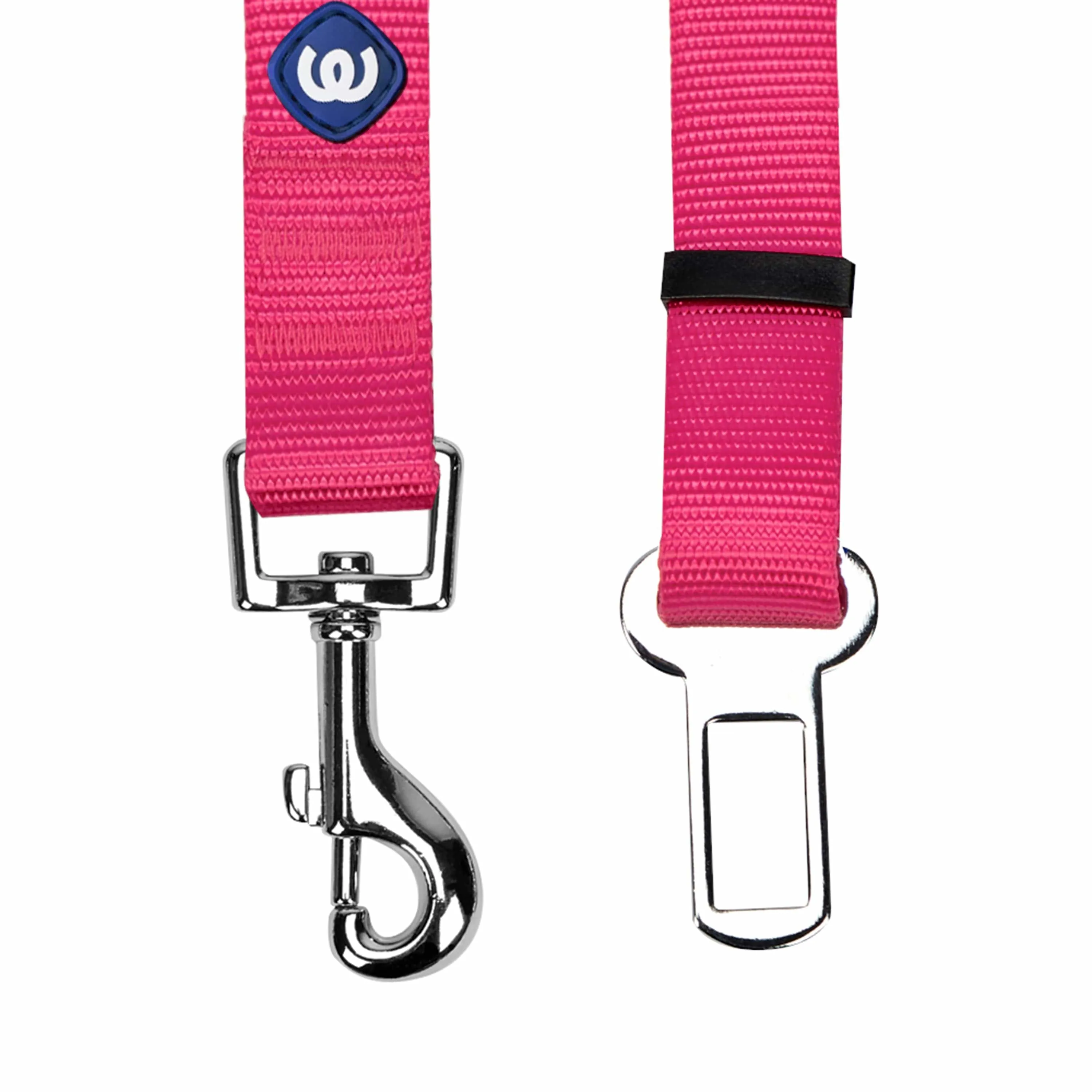 Universal Nylon Adjustable Safety Dog Seat Belt for Puppy S M L Girl Dogs, Pink/Red