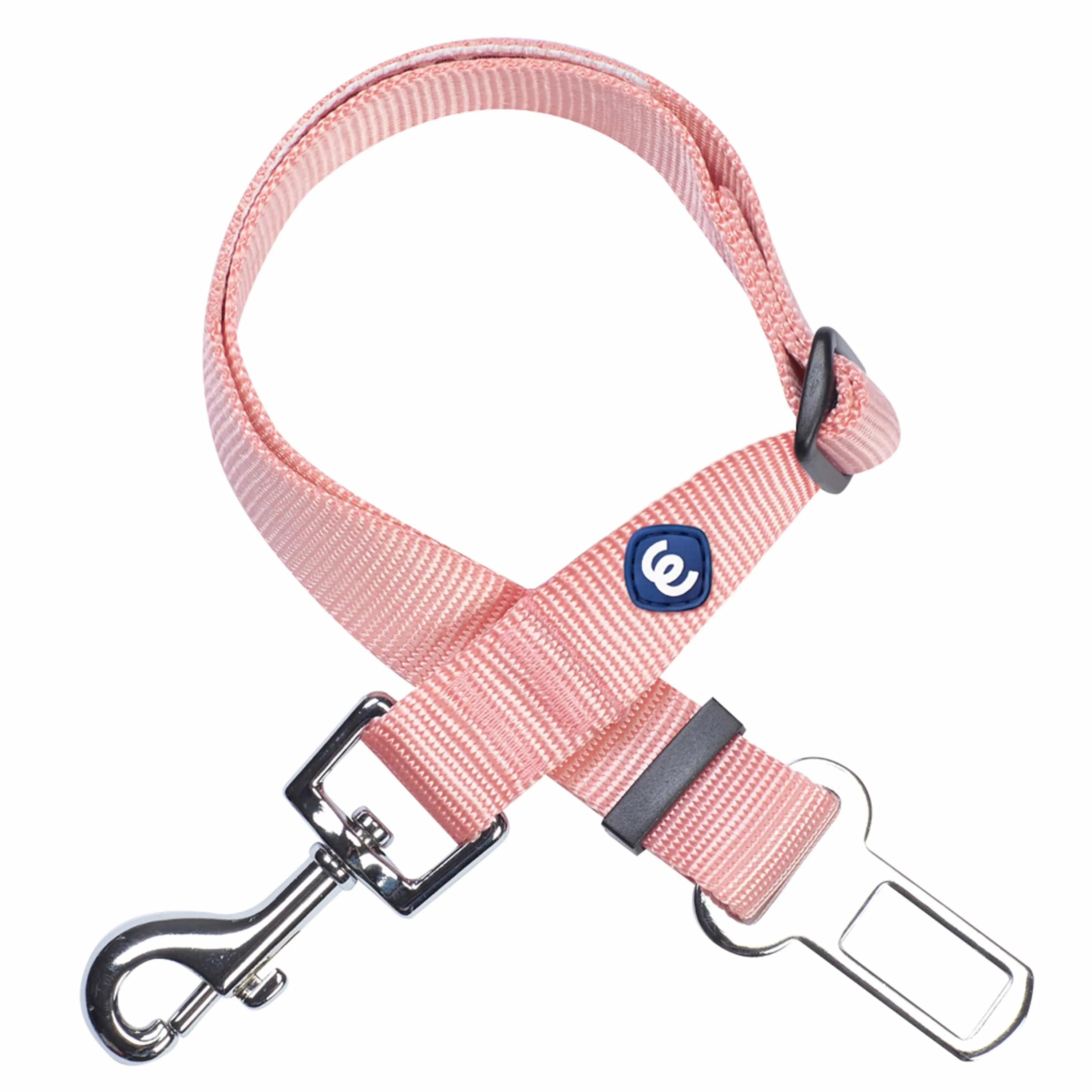 Universal Nylon Adjustable Safety Dog Seat Belt for Puppy S M L Girl Dogs, Pink/Red