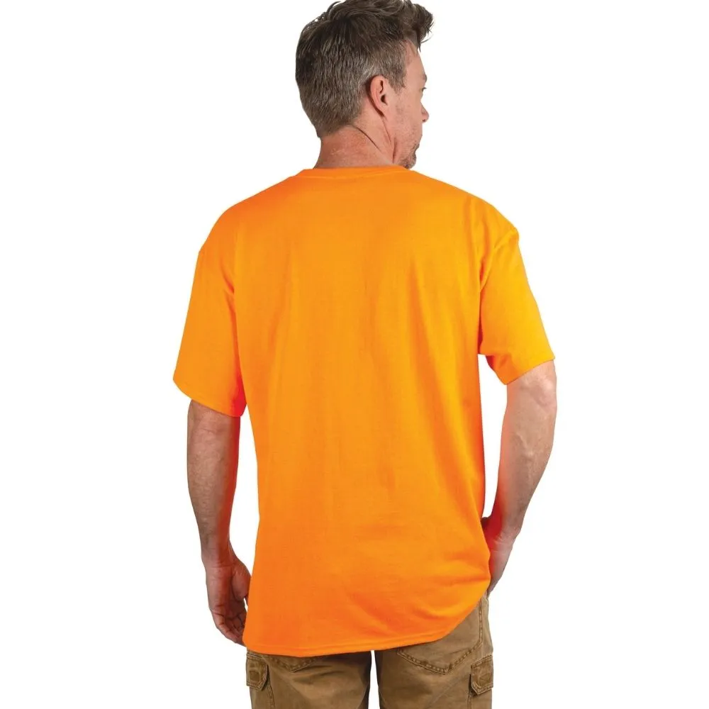 Walls Men's Enhanced Visibility Mesh Safety Work T-Shirt - Orange