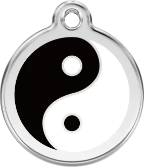 Ying Yang - Red Dingo Engraved Cat/Dog Tag, Lifetime Guarantee, No Shipping Costs